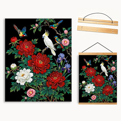 Parrots and Peonies 1