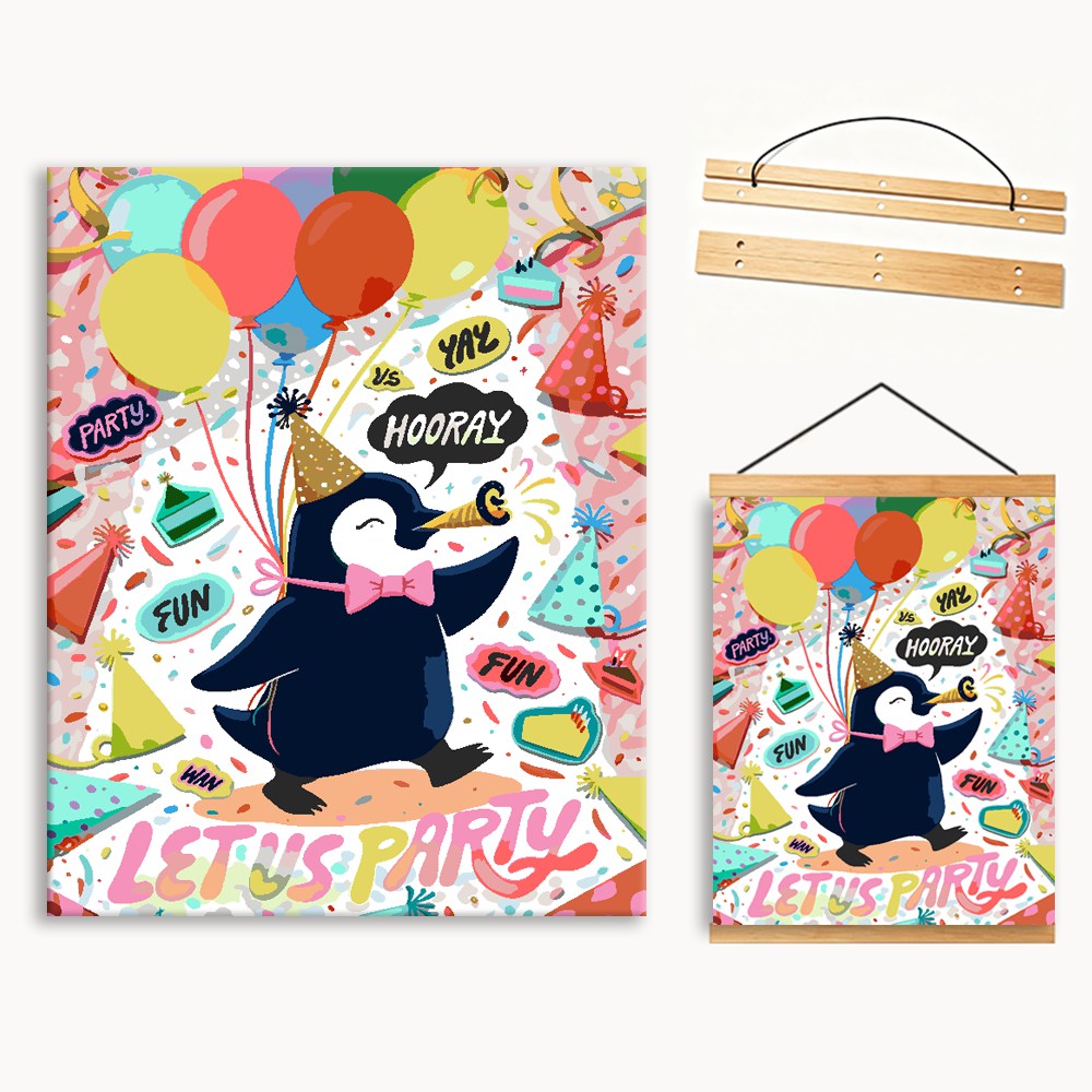 Party Penguin Art Paint By Numbers