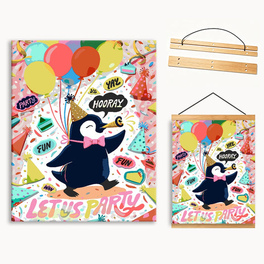 Party Penguin Art Paint By Numbers