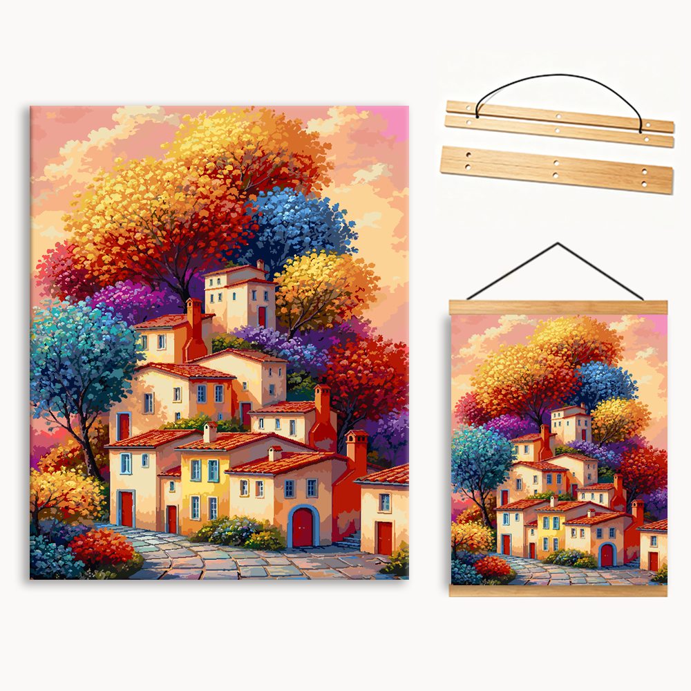 Pastel Hilltop Town（36-80+colors）