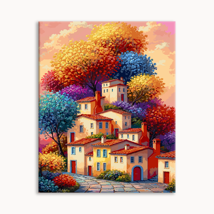 Pastel Hilltop Town（36-80+colors）