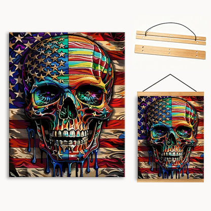 Patriotic Skull Art（36-80+colors）