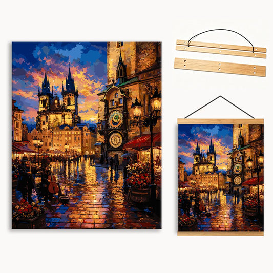 Prague Night Square 2（36-80+colors） Paint By Numbers
