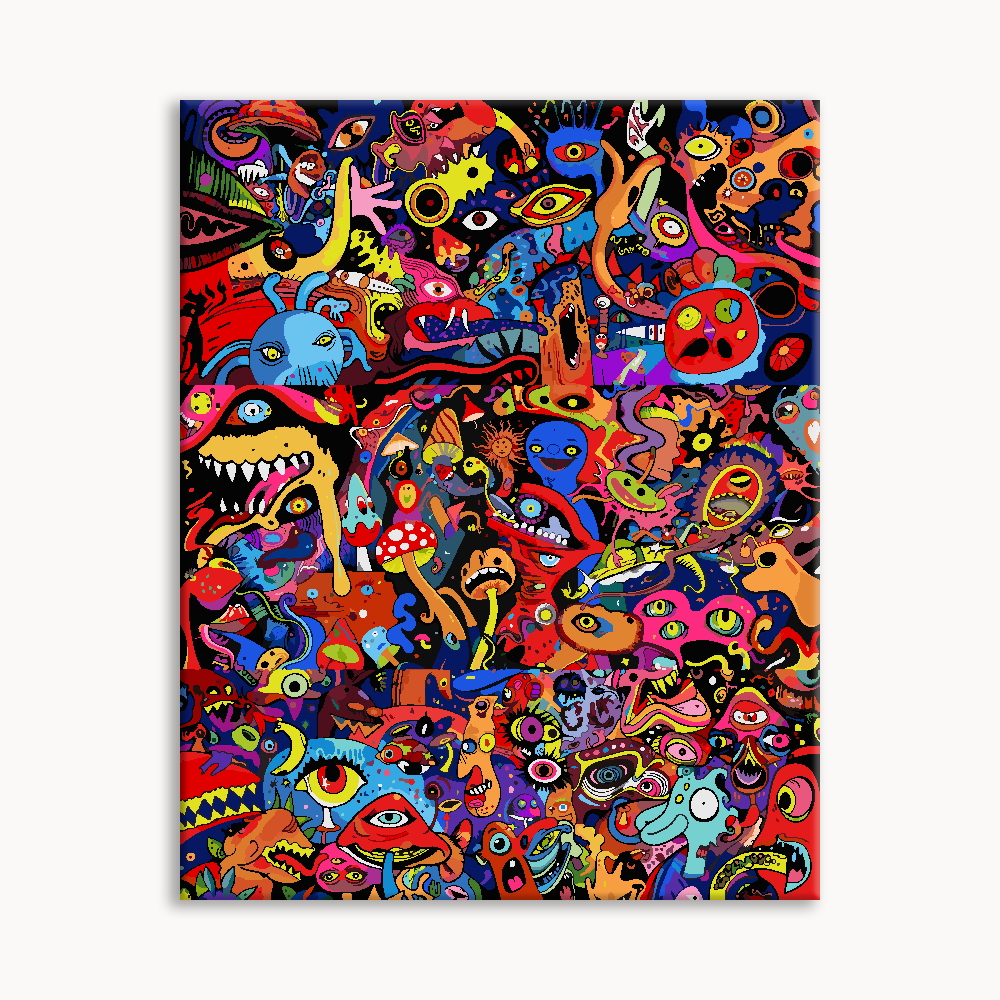 Psychedelic Burst Mural（36-60+colors）