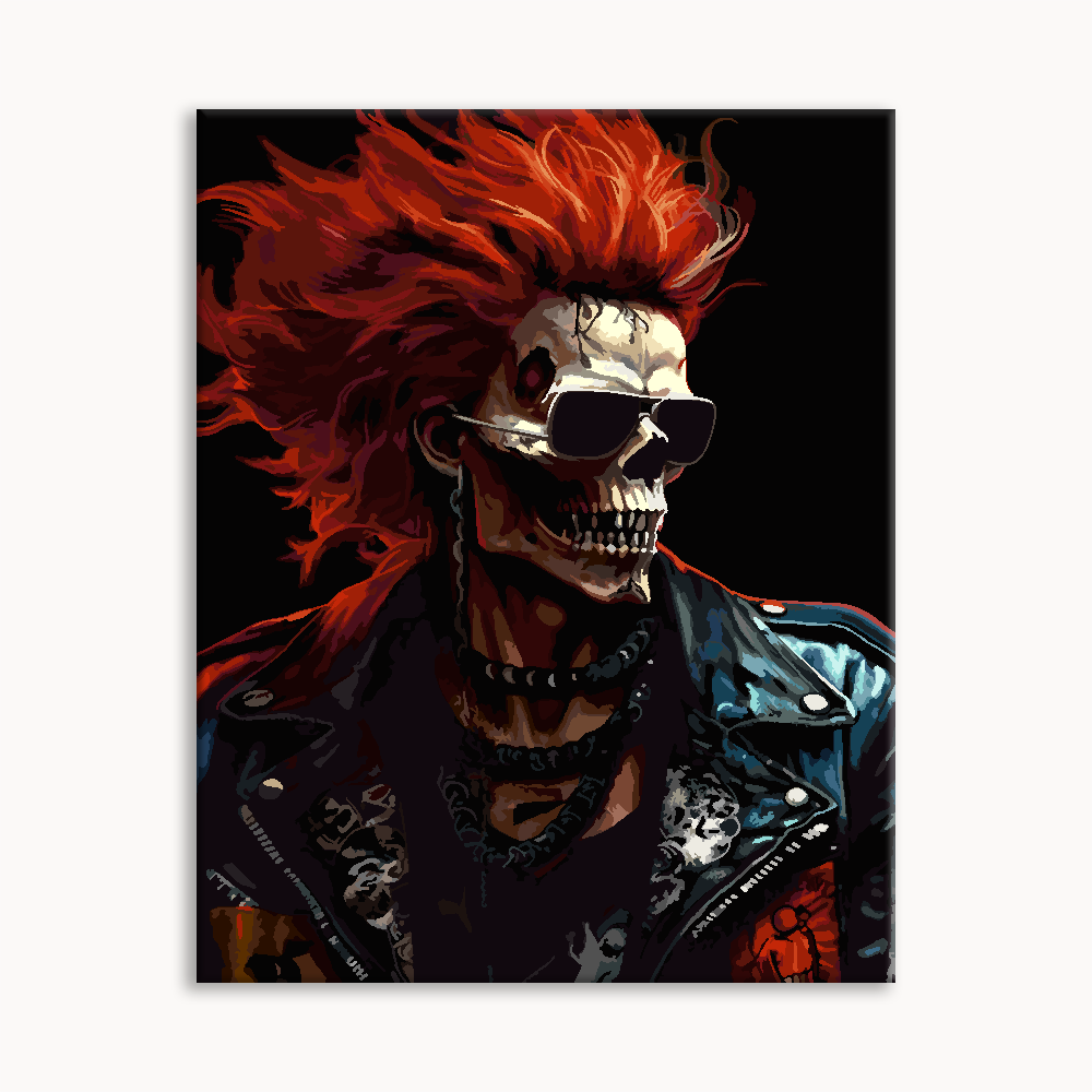Punk Fiery Skull