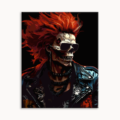 Punk Fiery Skull