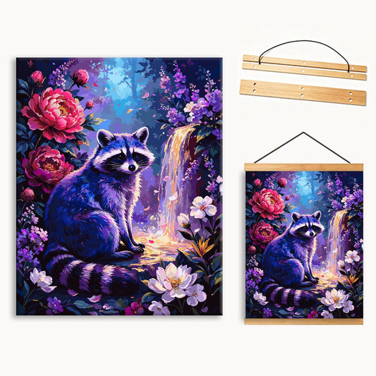 Raccoon At Blossom Waterfall（36-60+colors）Paint By Numbers