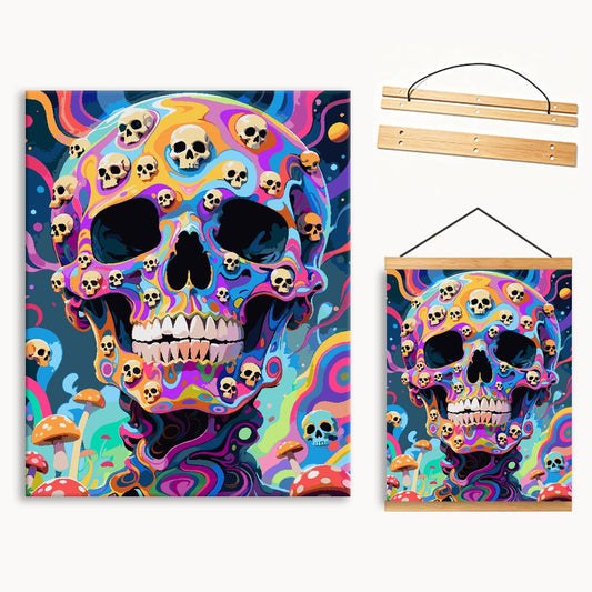 Rainbow Sugar Skull（36-60+colors）Paint By Numbers