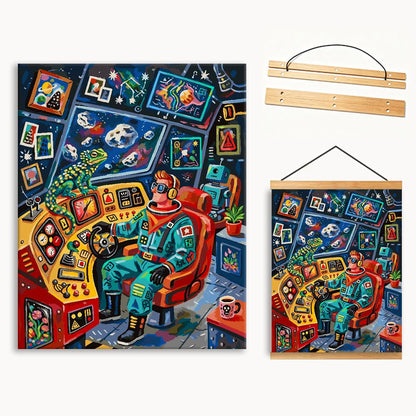 Retro Sci-Fi Cartoon 1（36-60+colors）Paint By Numbers