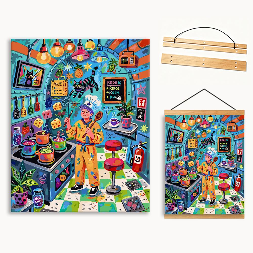 Retro Sci-Fi Cartoon 2（36-60+colors）Paint By Numbers