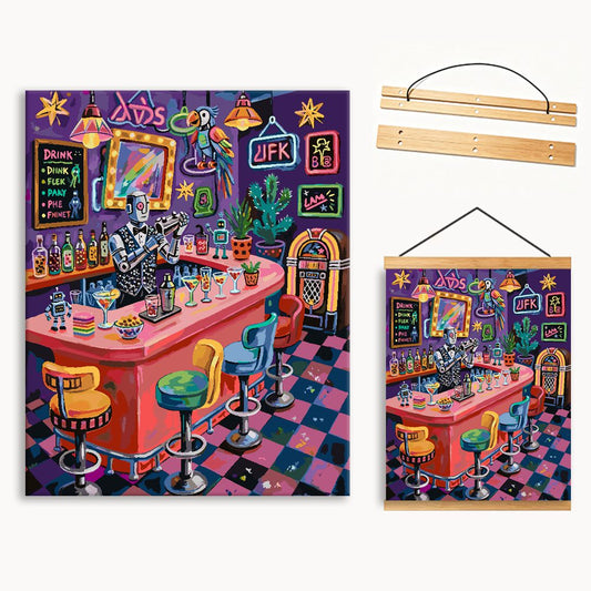 Retro Sci-Fi Cartoon 5（36-60+colors） Paint By Numbers