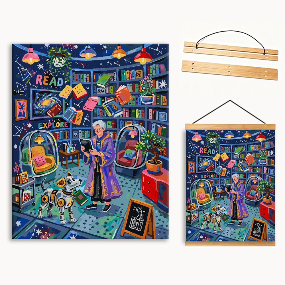 Retro Sci-Fi Cartoon 3（36-60+colors）Paint By Numbers