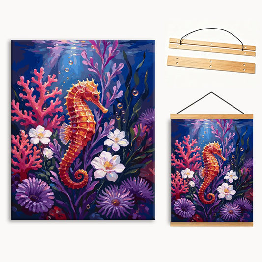 Seahorse Underwater Floral（36-60+colors）Paint By Numbers