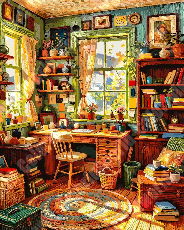Sunlit Bookroom 4（36-60+colors）