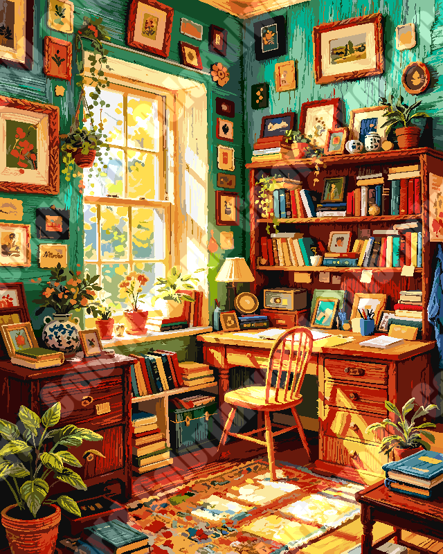 Sunlit Bookroom 1（36-60+colors）