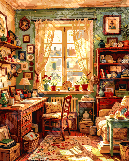 Sunlit Bookroom 2（36-60+colors）