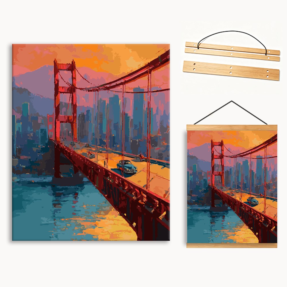 Sunset Bridge Paint By Numbers