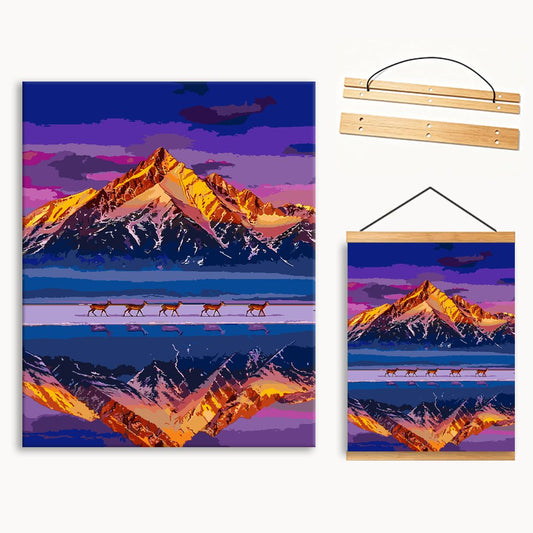 Sunset Snow Mountain Paint By Numbers
