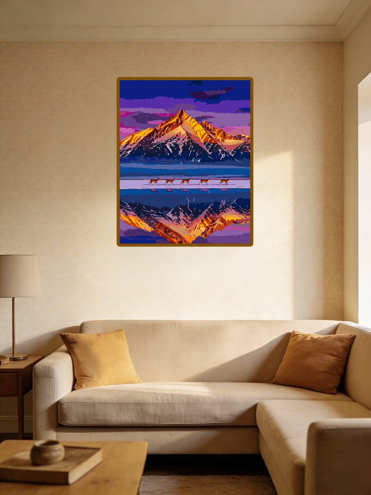 Sunset Snow Mountain Paint By Numbers