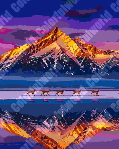 Sunset Snow Mountain Paint By Numbers