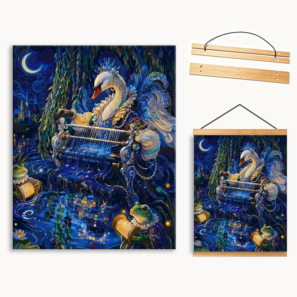 Swan Moon Lagoon（36-60+colors） Paint By Numbers