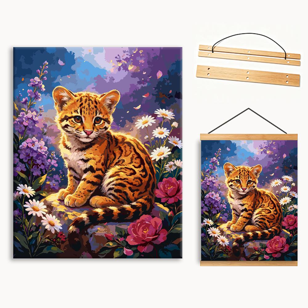Tabby Cat In Wildflower Garden（36-60+colors）Paint By Numbers