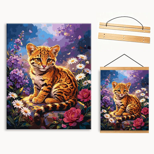 Tabby Cat In Wildflower Garden（36-60+colors）Paint By Numbers