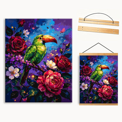 Toucan In Rose Garden（36-60+colors）Paint By Numbers