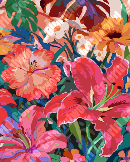 Tropical Bloom Paint By Numbers
