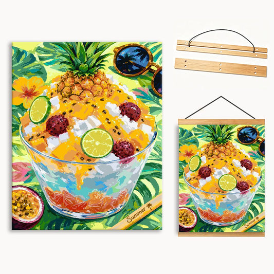Tropical Fruit Bowl Paint By Numbers