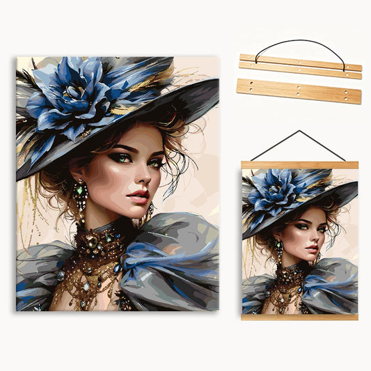 Vintage Hat Noble Lady（36-60+colors）Paint By Numbers