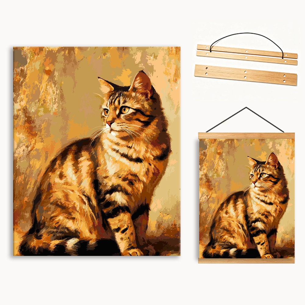 Vintage Tabby Cat 2 Paint By Numbers