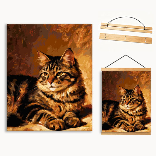Vintage Tabby Cat 3 Paint By Numbers