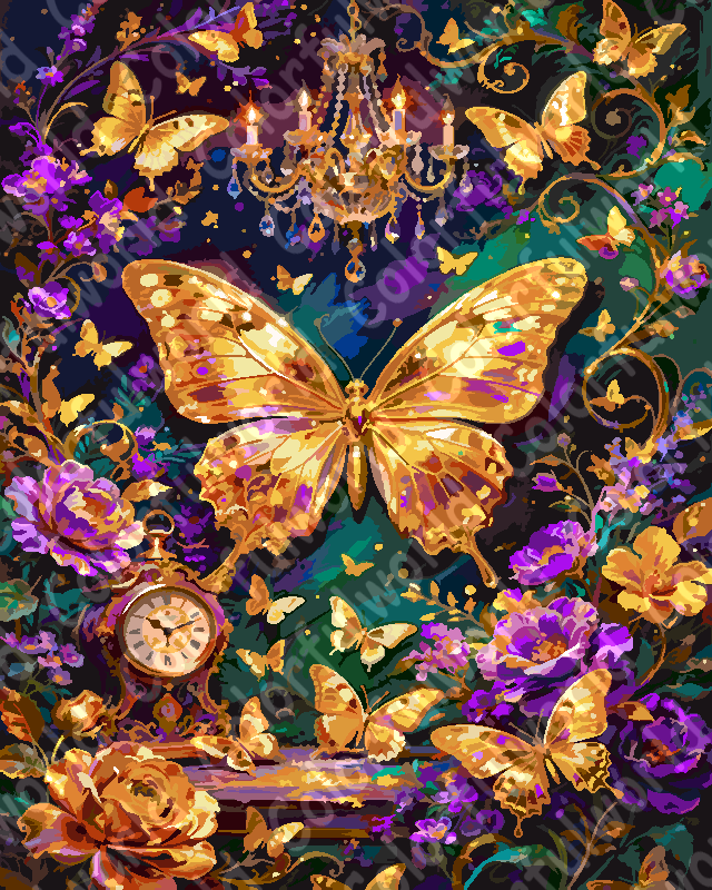 Violet Butterfly Mosaic（36-80+colors）